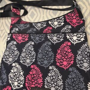 Stylish Black and Pink Patterned Women's Bag